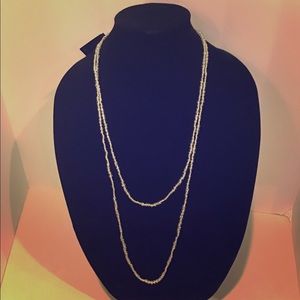 New glass bead necklace 58 inches